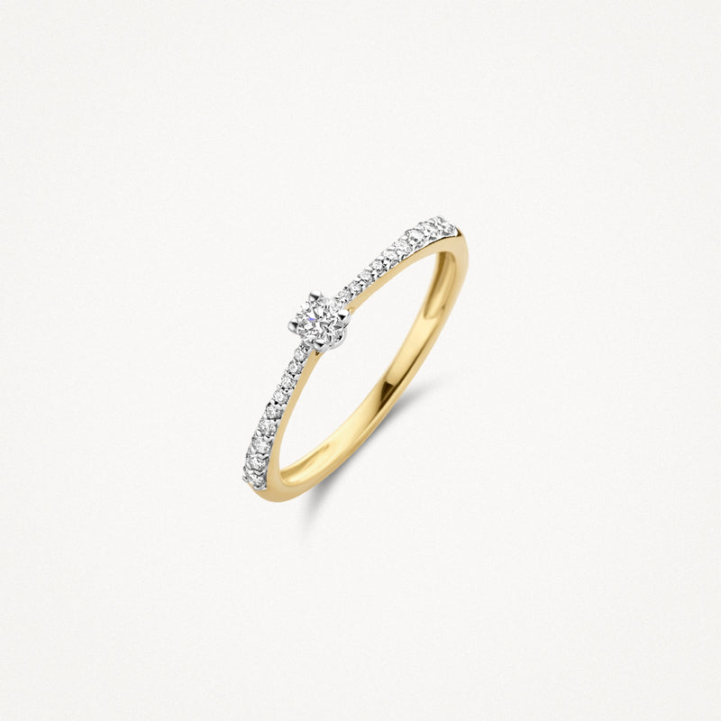 Ring 1658BDI - 14k Yellow and White Gold with diamond
