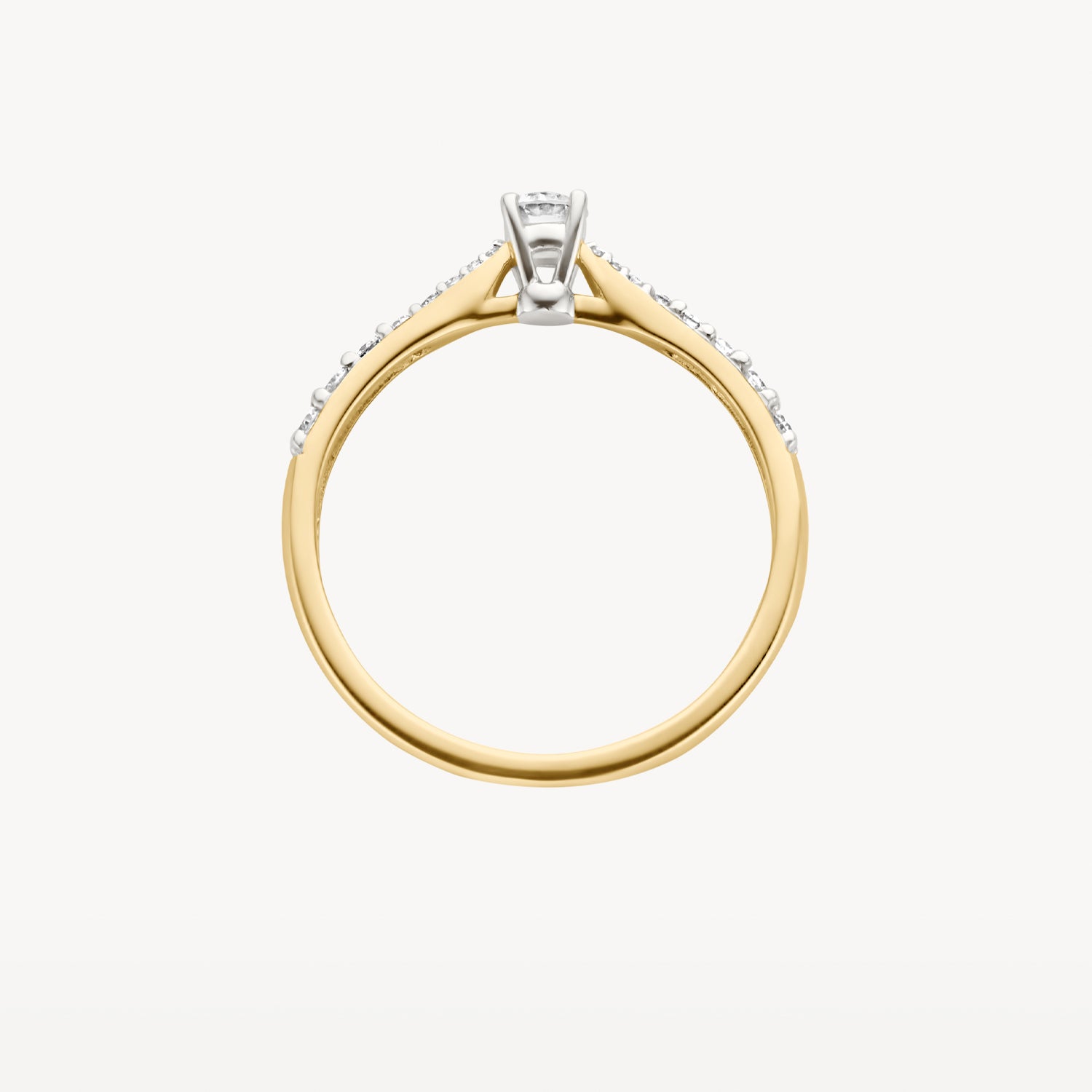 Bague en diamant 1659BDI - Or jaune et blanc 14k