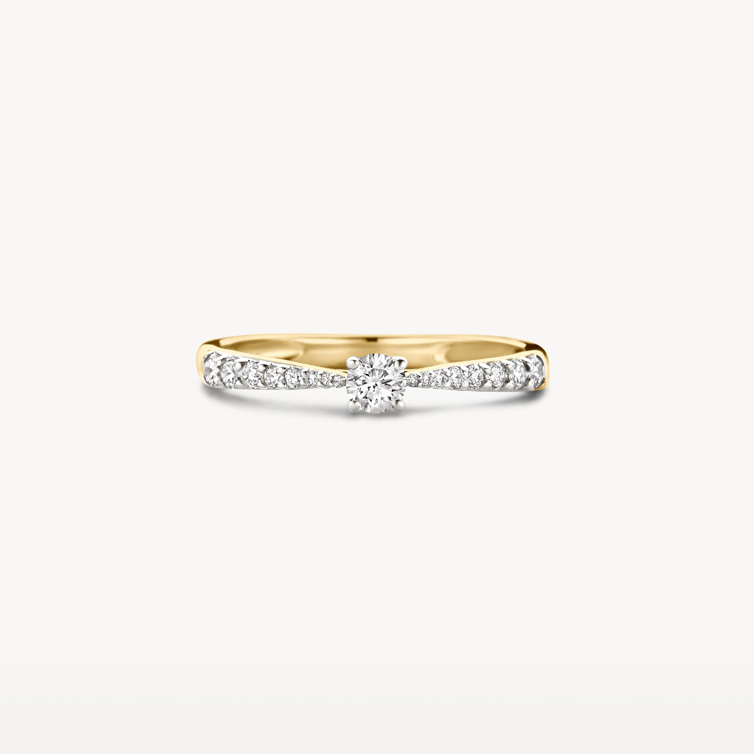 Diamond ring 1659BDI - 14k Yellow and white gold