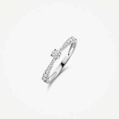 Diamond ring 1659WDI - 14k White gold