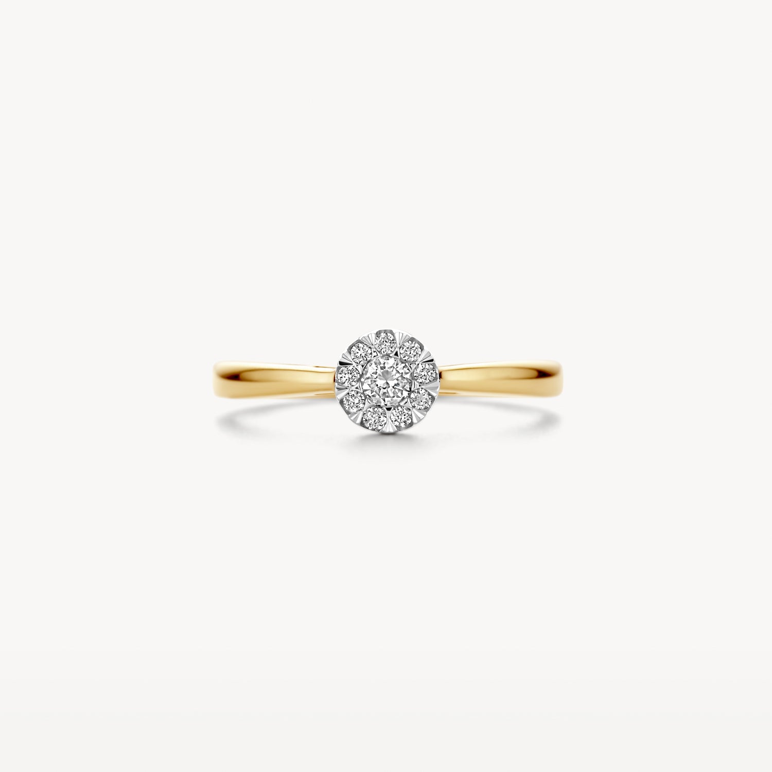 Ring 1677BDI - 14k Geel en Wit goud met diamant