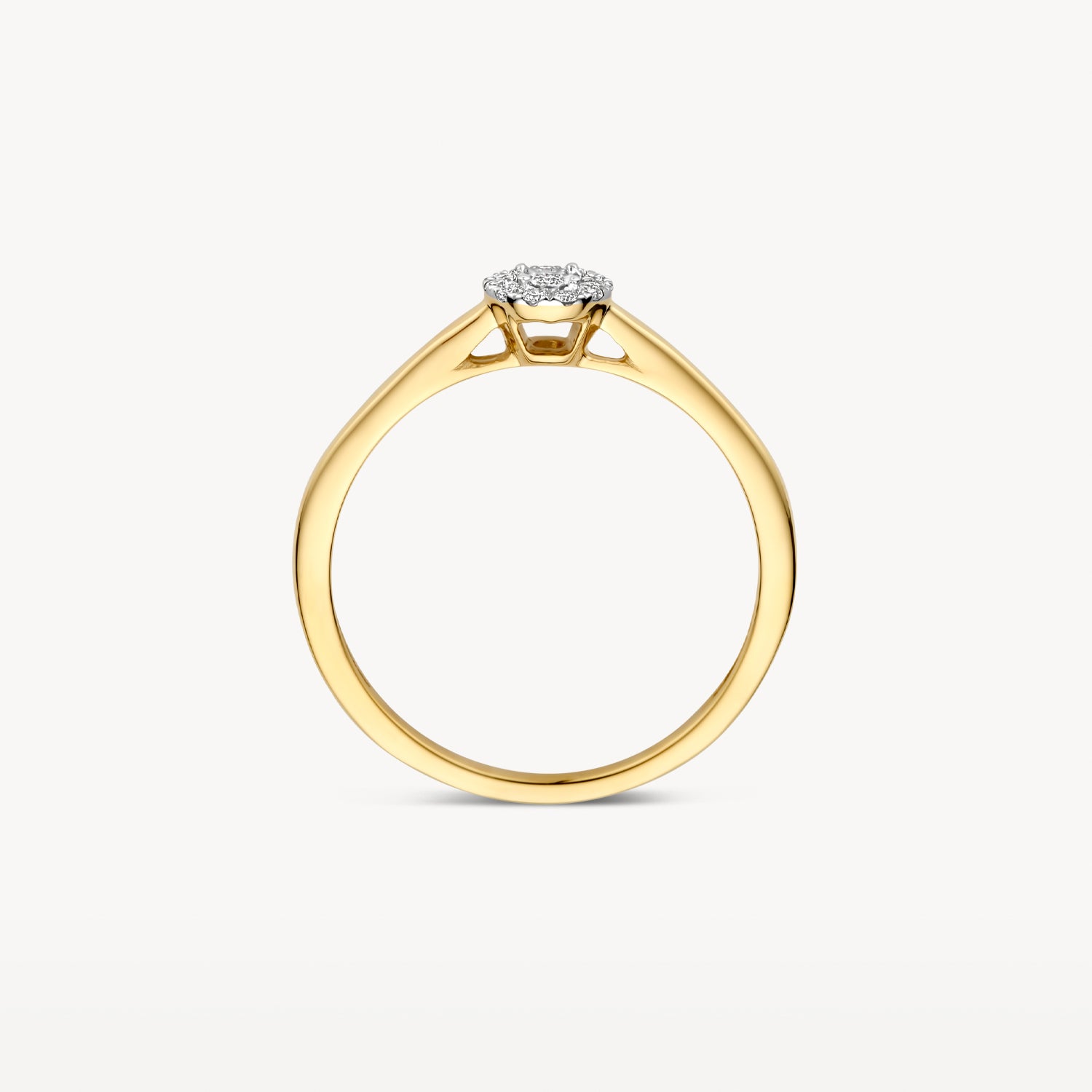 Diamond ring 1678BDI - 14k Yellow and white gold