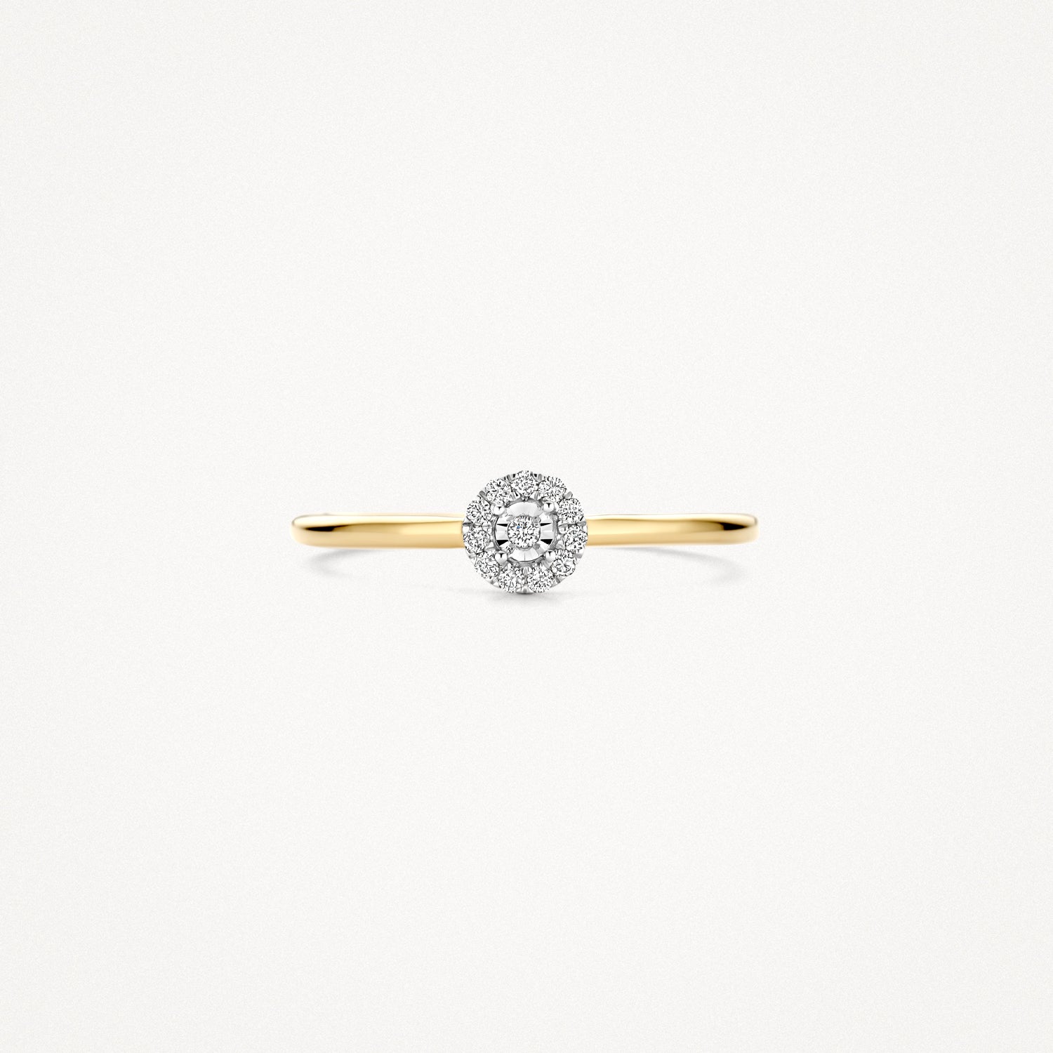 Diamanten ring 1678BDI - 14k Geel en wit goud