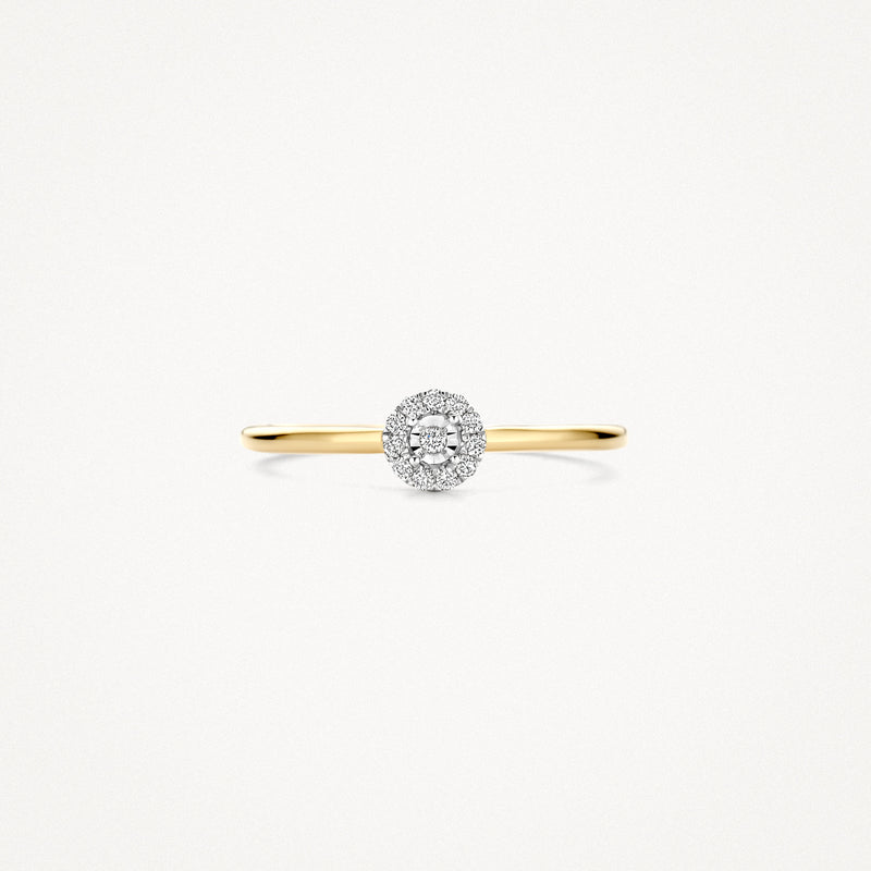 Diamanten ring 1678BDI - 14k Geel en wit goud