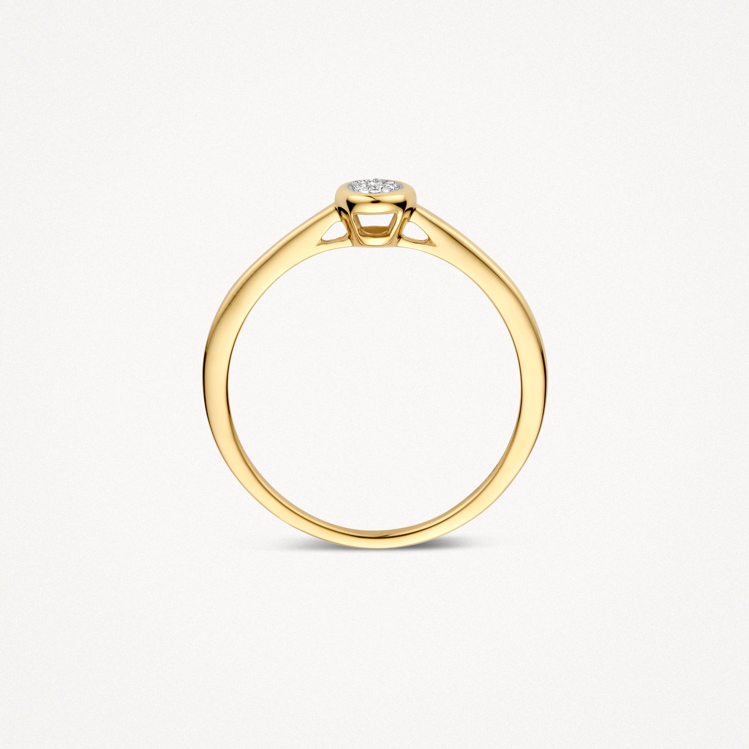 Diamond ring 1679BDI - 14k Yellow and white gold