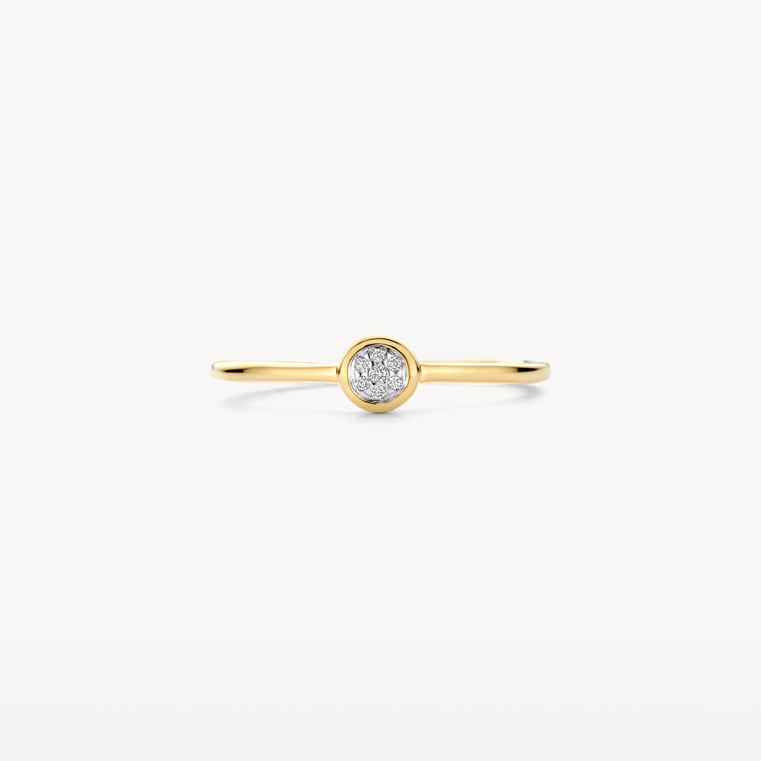 Diamanten ring 1679BDI - 14k Geel en wit goud