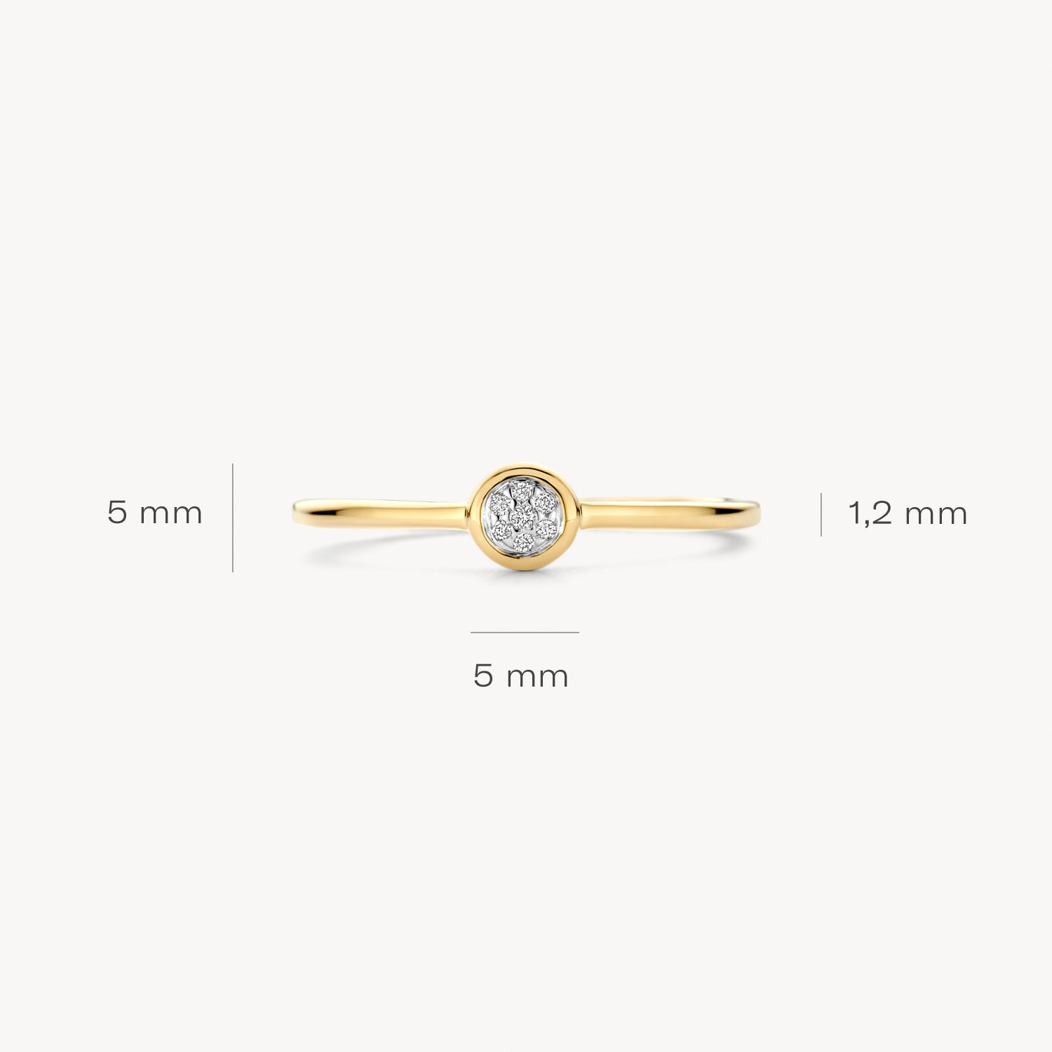 Diamond ring 1679BDI - 14k Yellow and white gold