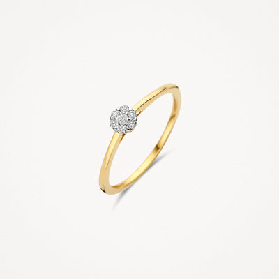 Bague en diamant 1680BDI - Or jaune et blanc 14k