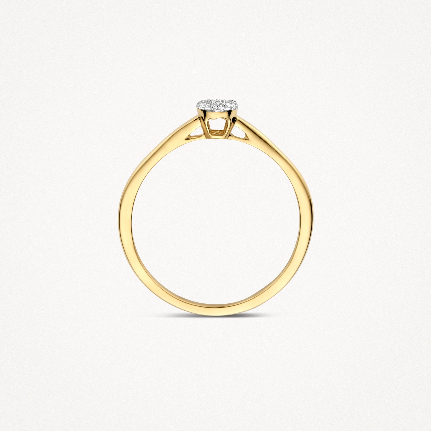 Diamanten ring 1680BDI - 14k Geel en wit goud