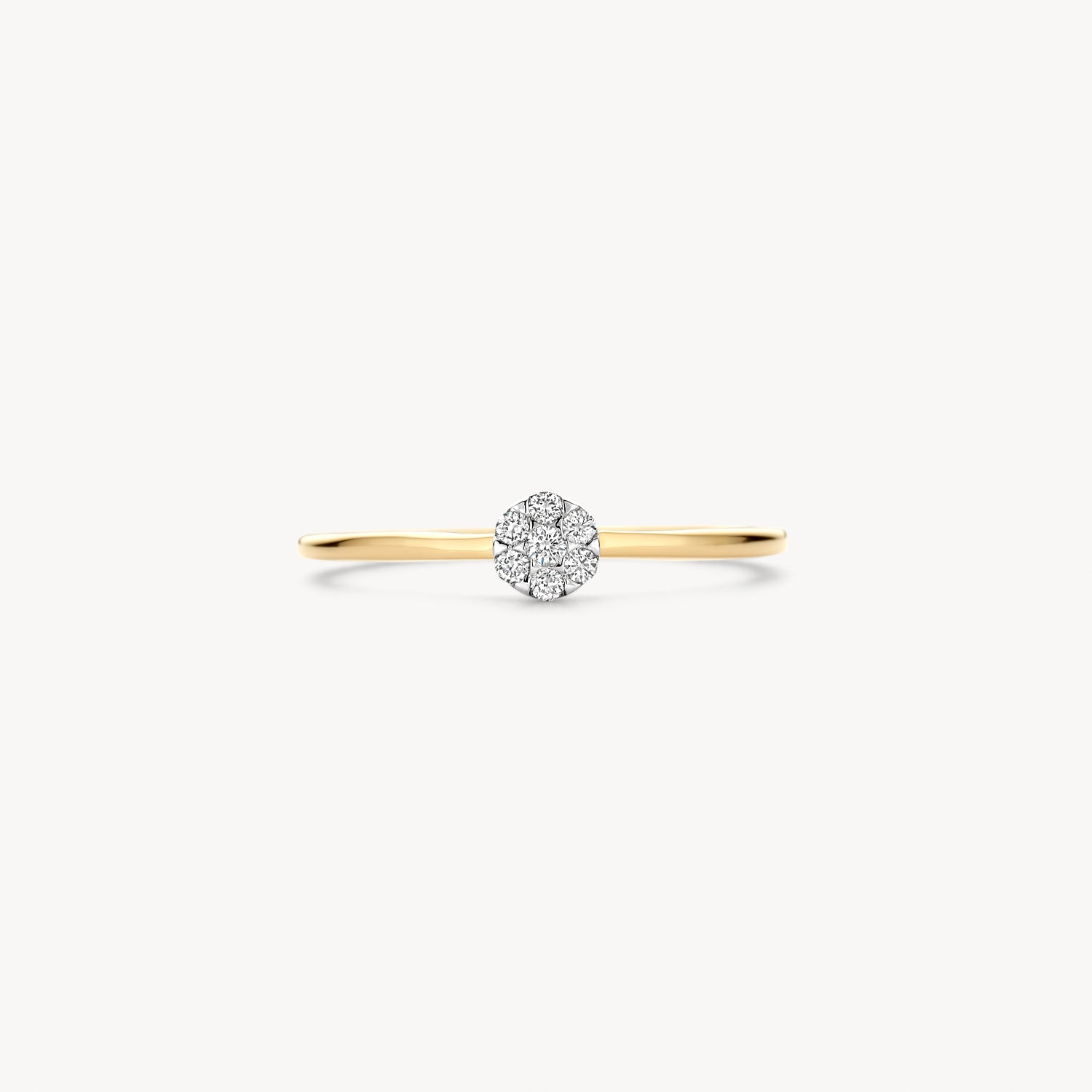 Diamanten ring 1680BDI - 14k Geel en wit goud