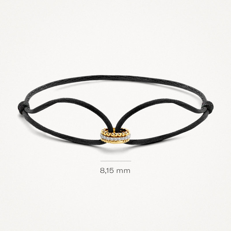 Bracelet 2181YZI - Or jaune 14 carats avec cordon en soie
