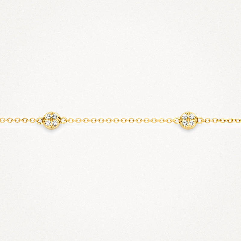 Bracelet 2213YZI - 14k Yellow gold with zirconia