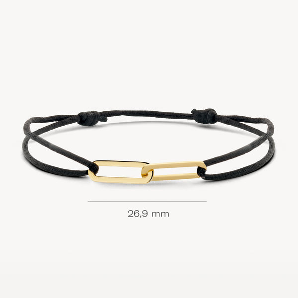 Armband 2216YGO - 585er Gelbgold mit Seidenschnur