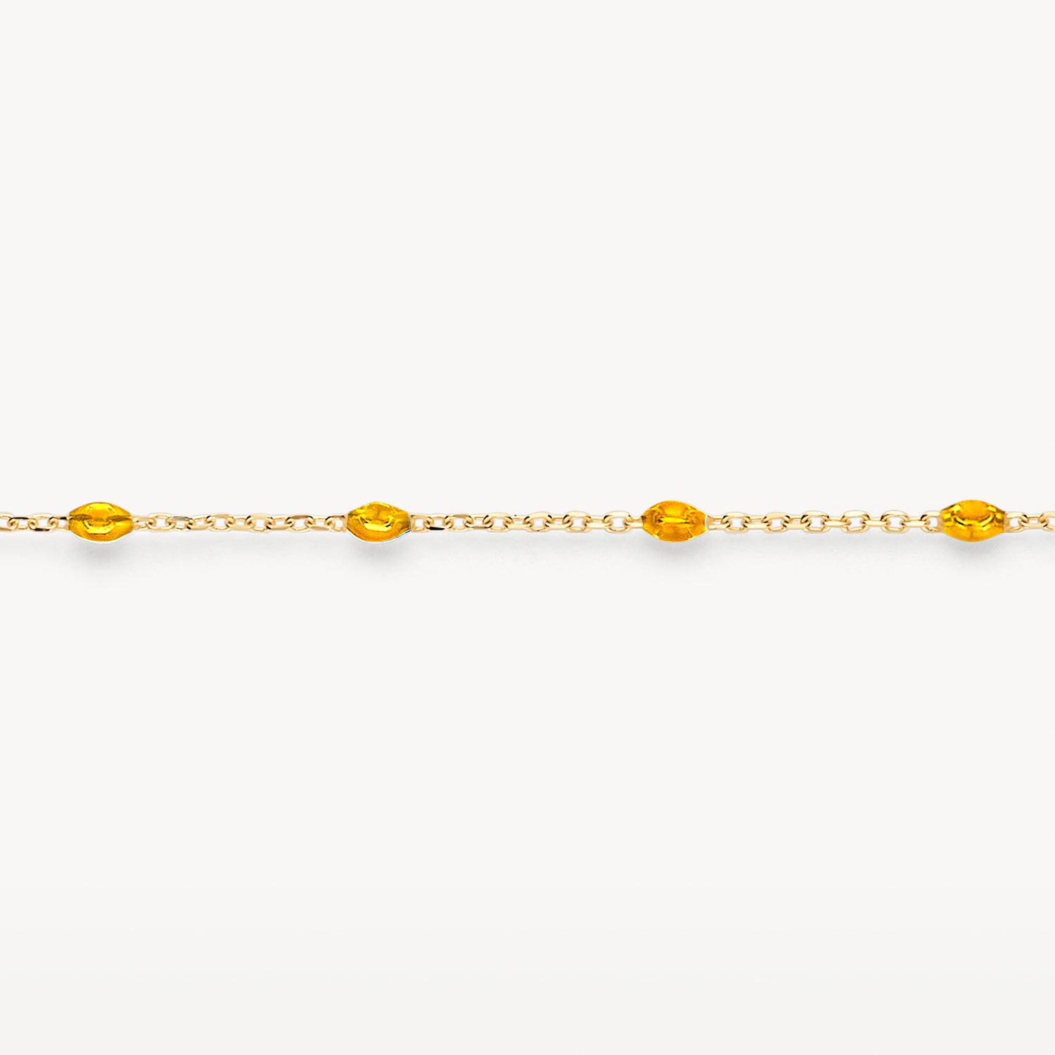 Bracelet 2226YRC - 14k Yellow gold with caramel Resin