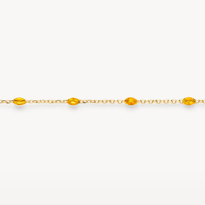 Bracelet 2226YRC - 14k or jaune avec caramel Résine