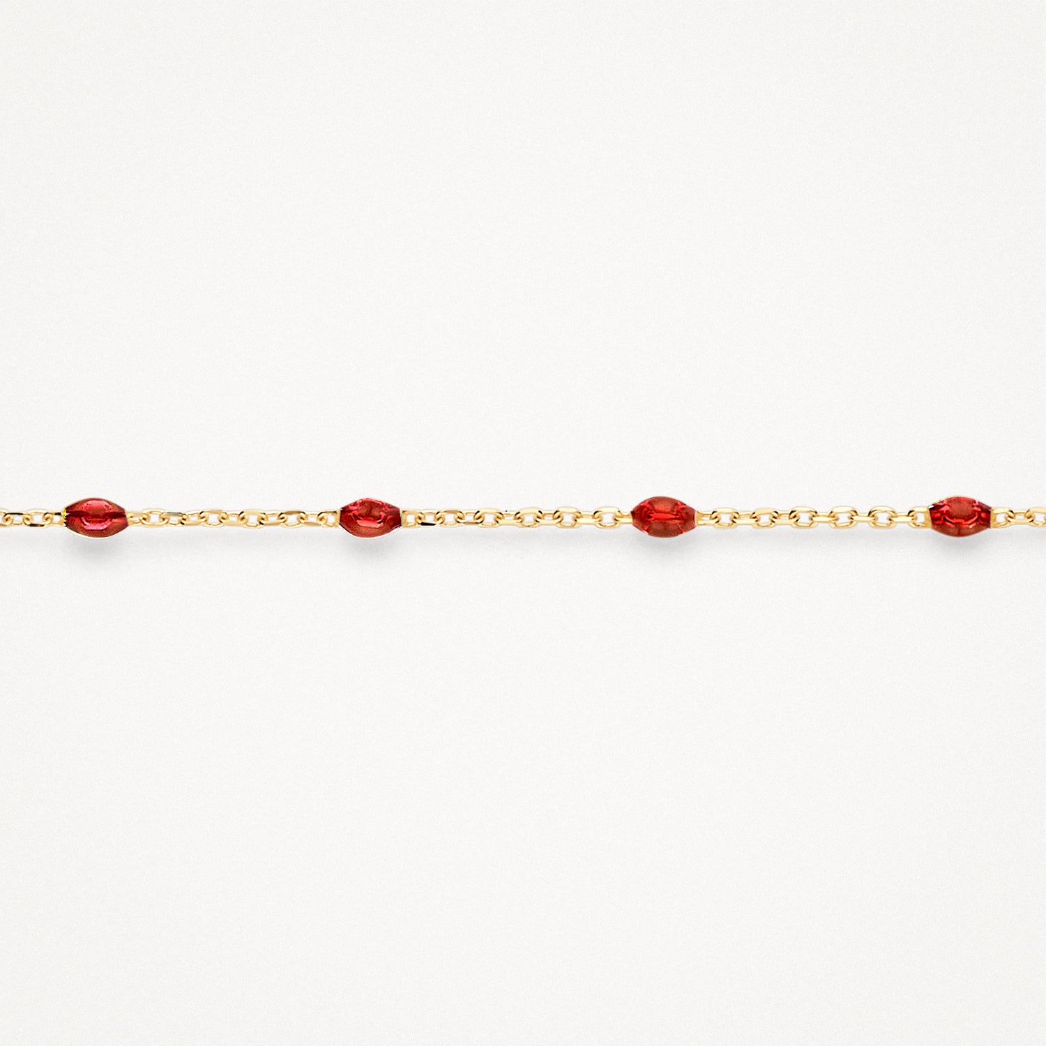 Bracelet 2226YRR - 14k or jaune avec Résine rouge