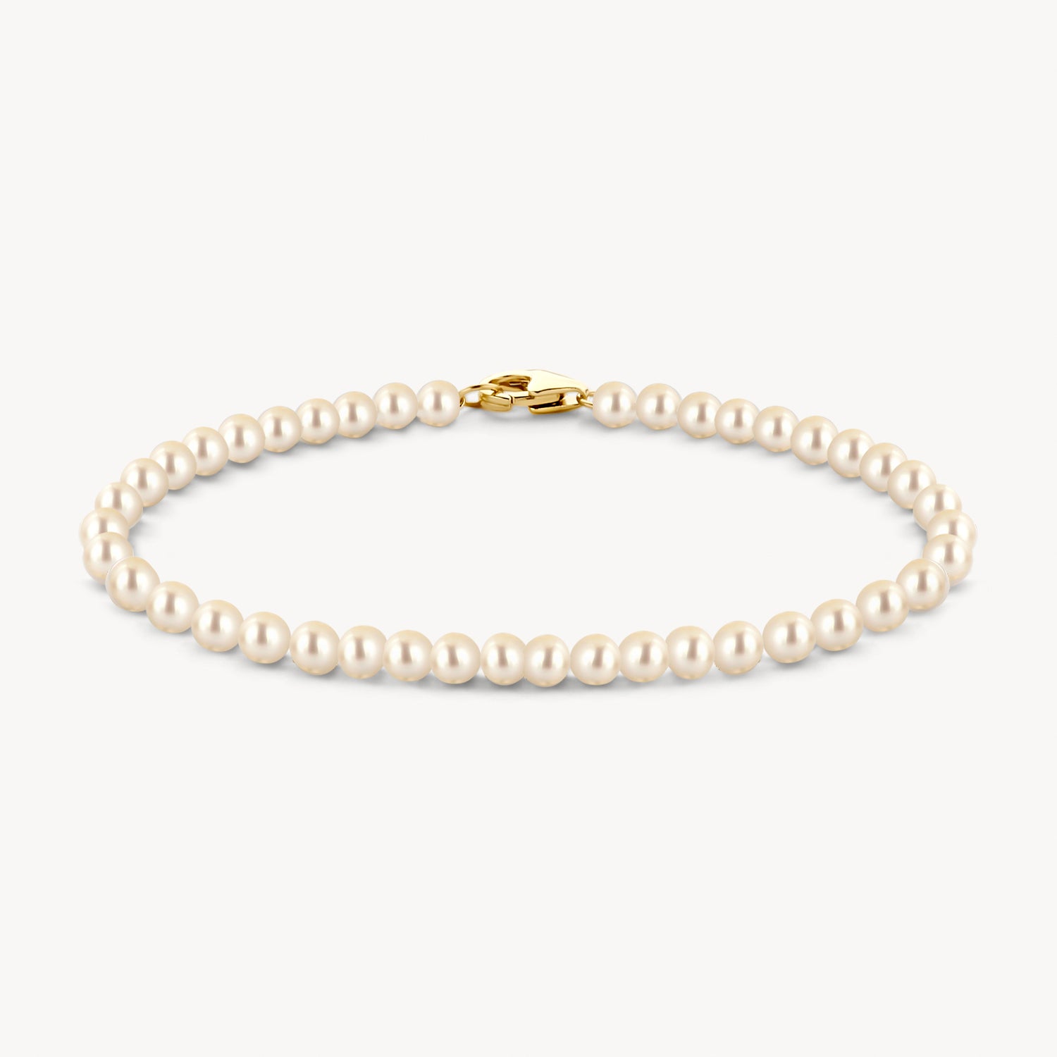 Parelarmband ø 4.2 mm met 14k goud