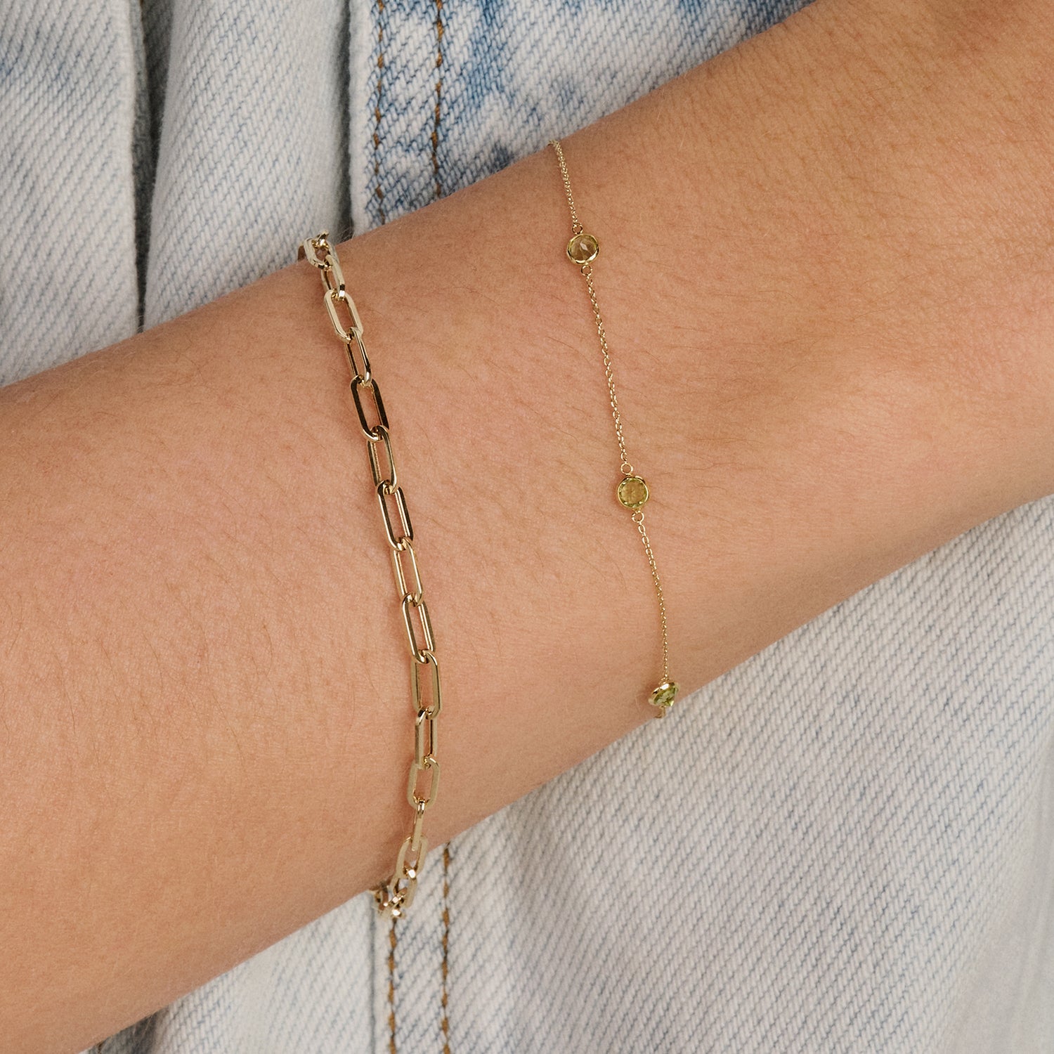 Armband paperclip schakels ⌀ 3.2 mm 14k goud