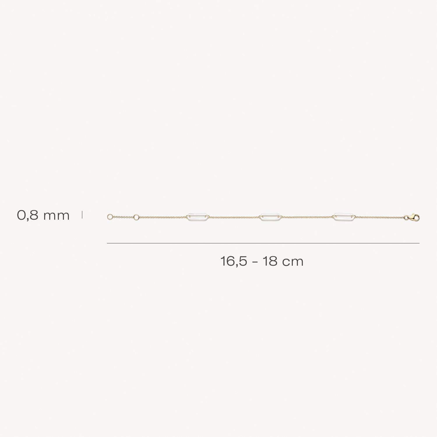 Bracelet 2267YMP - 14k Gold with mother of pearl