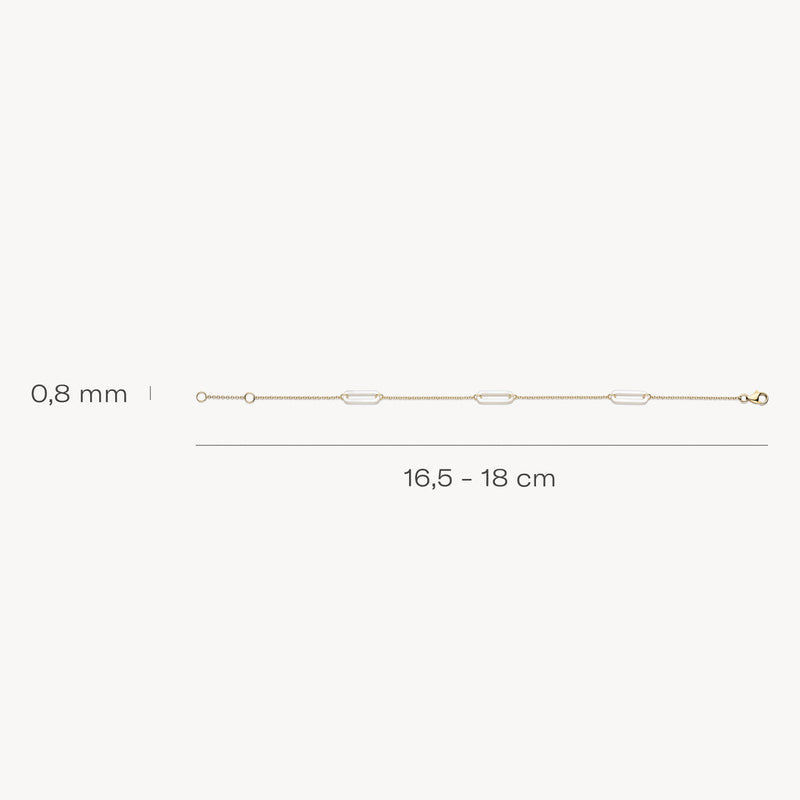 Bracelet 2267YMP - 14k Gold with mother of pearl
