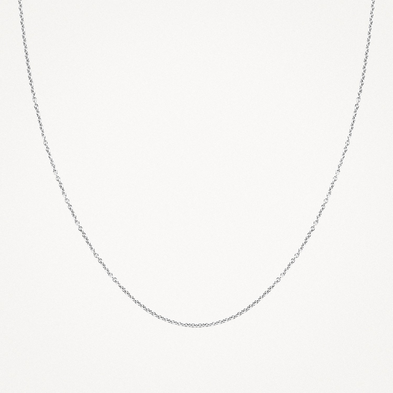 Ketting Ankerschakel 45 cm 14k Wit goud