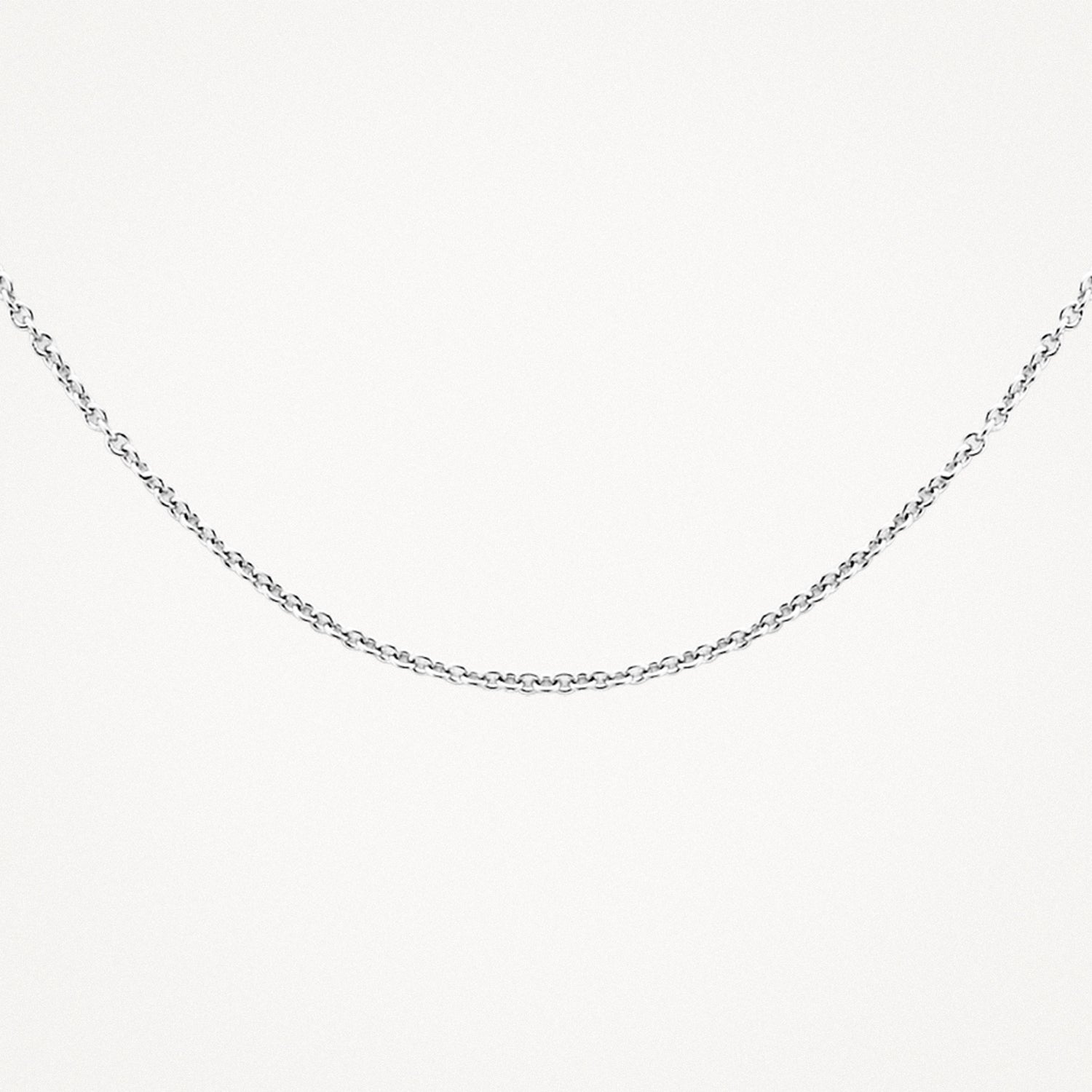 Ketting Ankerschakel 45 cm 14k Wit goud