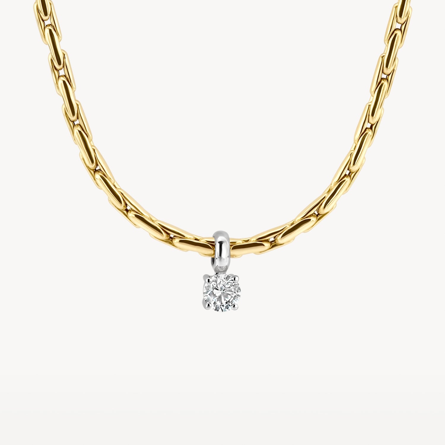 Halukakah Diamanten Ketting voor Mannen - 18K Echt Goud Verguld - Lab Halukakah Diamanten Ketting voor Mannen - 18K Echt Goud Verguld - Lab