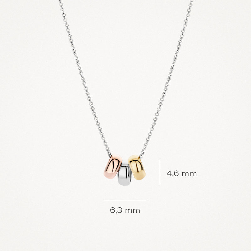 Necklace 3055WYR - 14k White, Rose and Gold