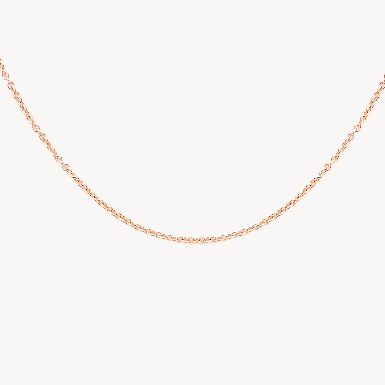 Fijne schakelketting 42cm 14k Rosé goud