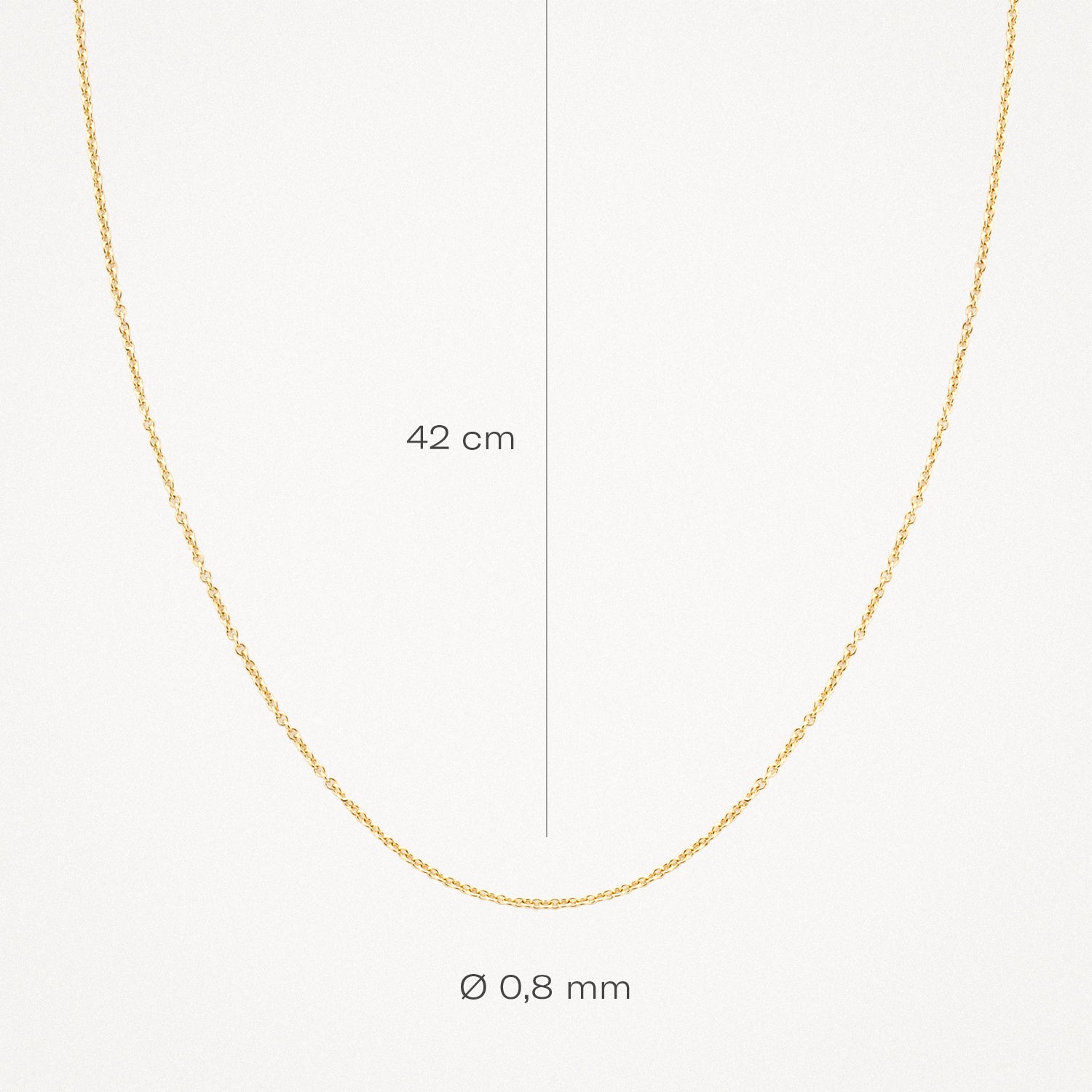 Necklace 3058YGO/42 - 14k Yellow Gold