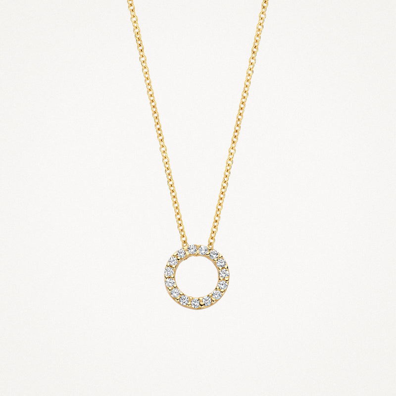 Necklace 3065YZI - 14k Yellow Gold with Zirconia