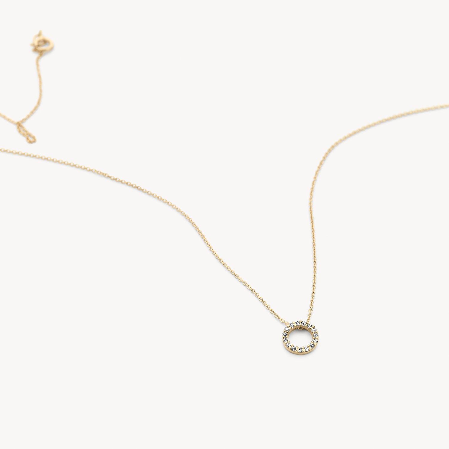 Halskette 3065BZI - 585er Gelbgold und Weißgold mit Zirkonia