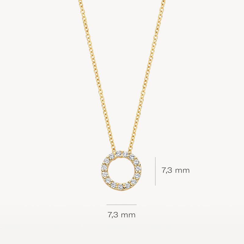 Necklace 3065YZI - 14k Yellow Gold with Zirconia
