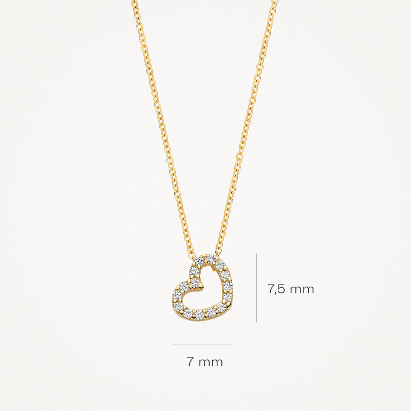 Necklace 3072YZI - 14k Yellow Gold with Zirconia