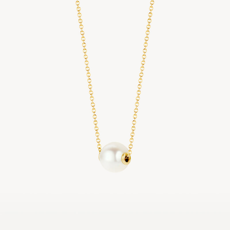 Halskette 3076YPW - 585er Gelbgold mit Perle
