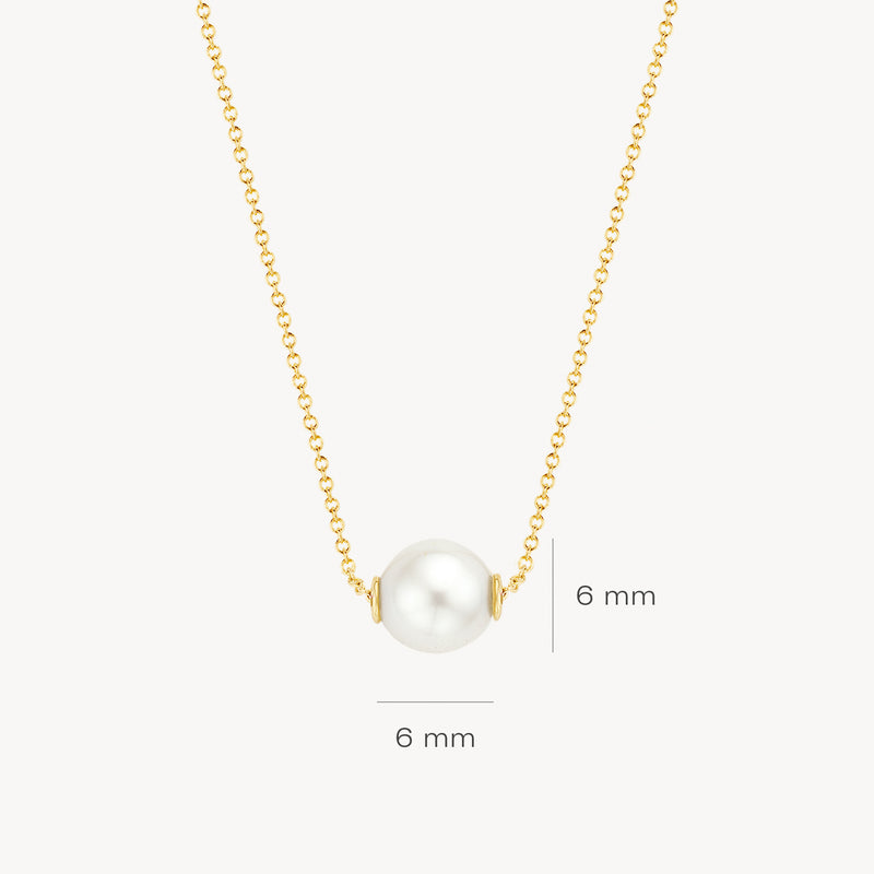 Collier 3076YPW - Or jaune 14 carats avec perle