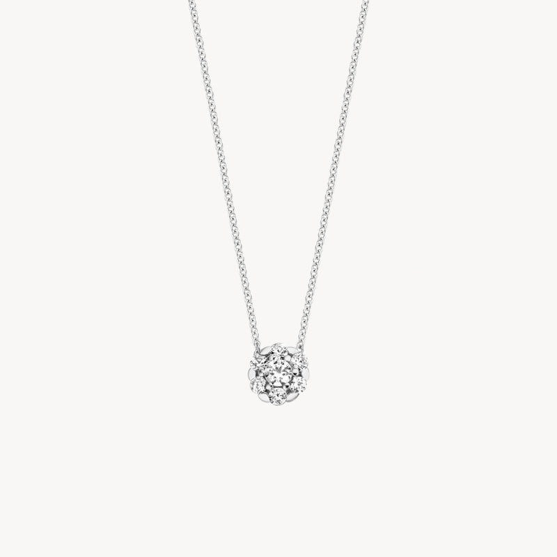 Necklace 3097WZI - 14k Whitegold with Zirconia