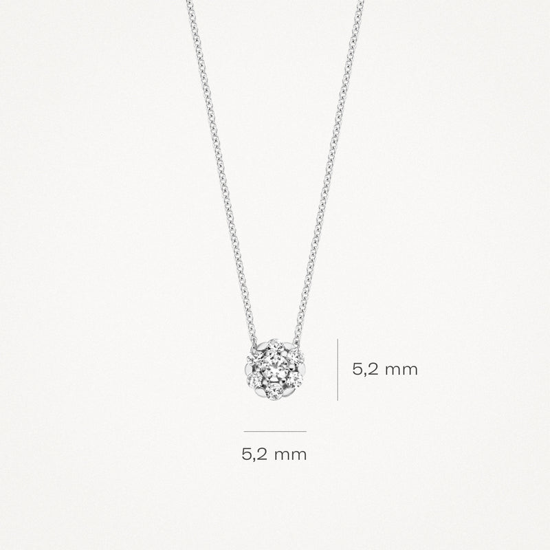 Necklace 3097WZI - 14k Whitegold with Zirconia