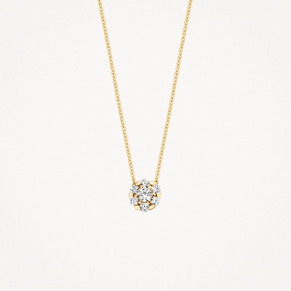 Necklace 3097YZI - 14k Yellow gold with Zirconia