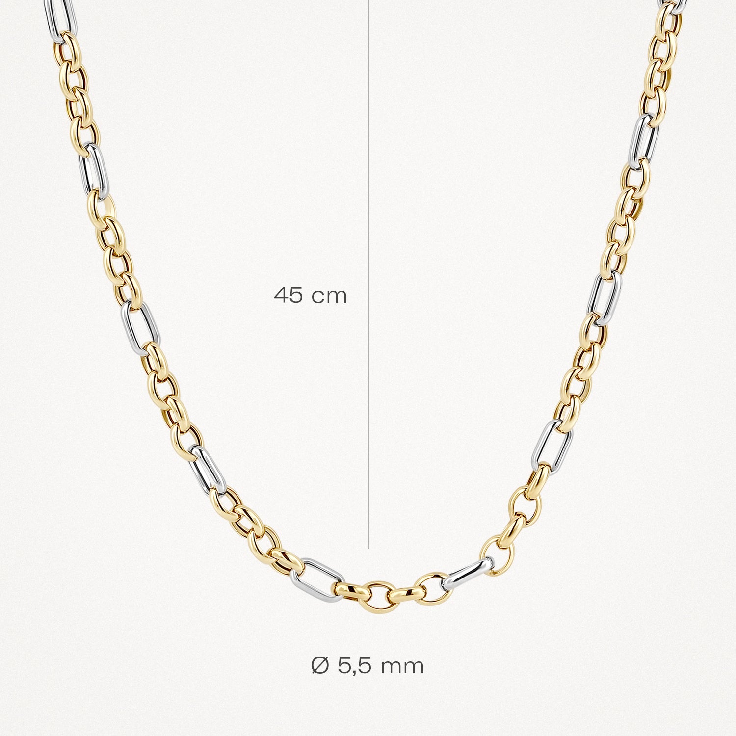 Necklace 3100BGO - 14k Yellow and White Gold