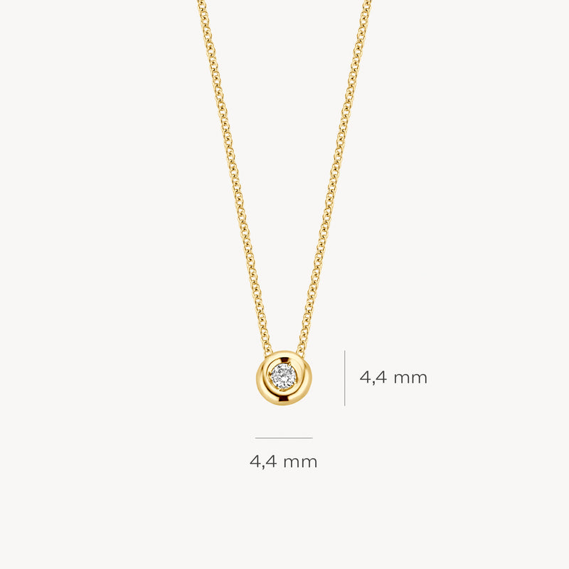 Necklace 3113YDI - 14k Yellow Gold with diamond