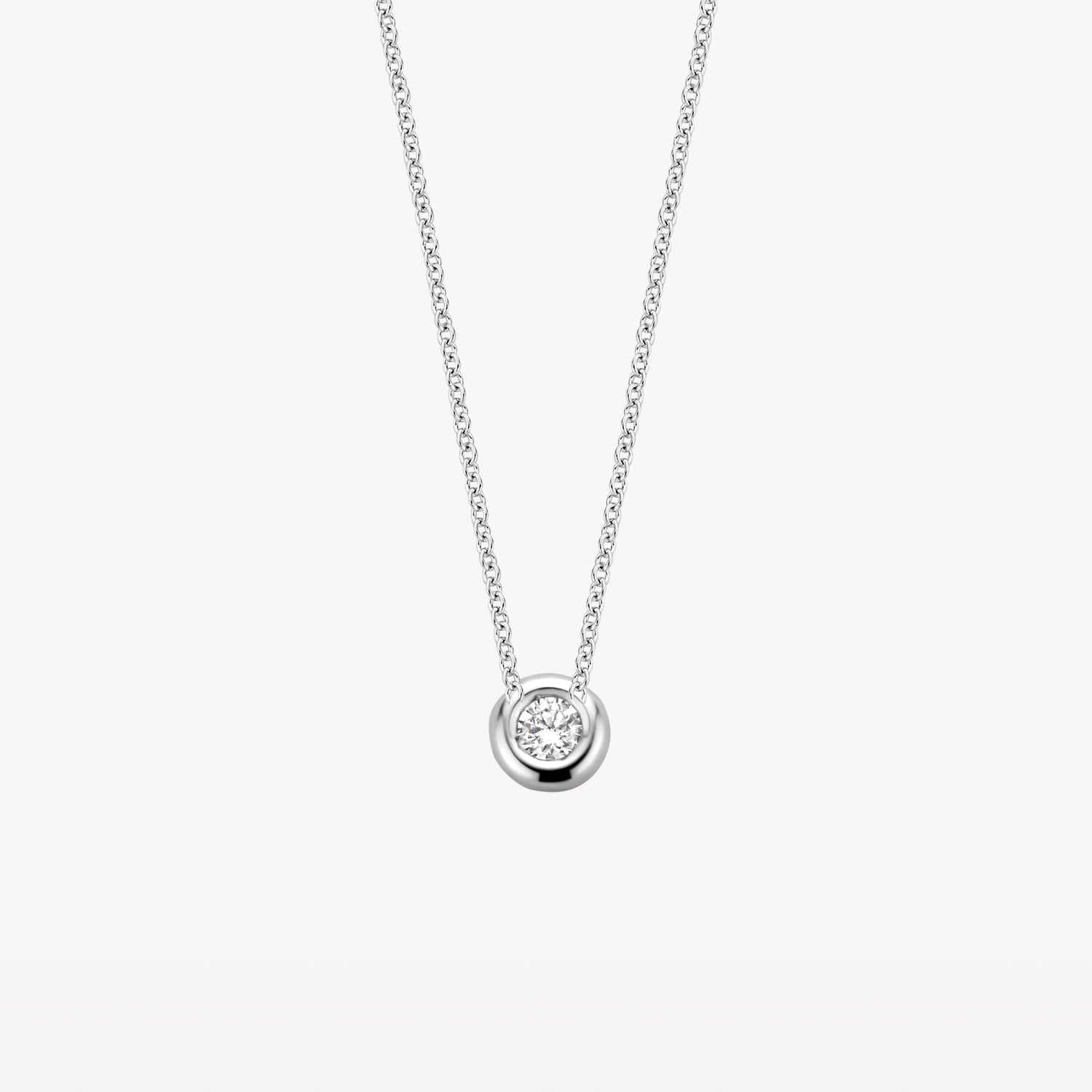 Diamanten collier 3114WDI - 14k Wit goud