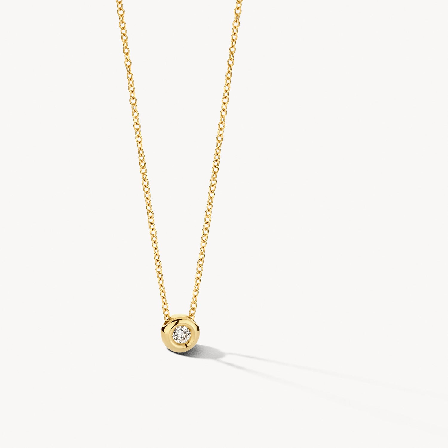 Diamond necklace 3114YDI - 14k Yellow gold