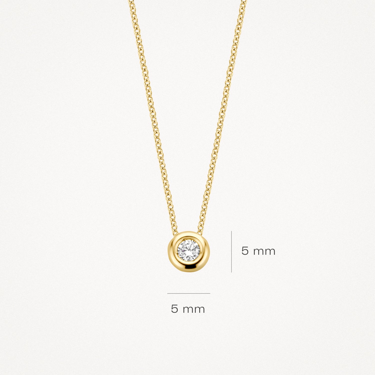 Necklace 3114YDI - 14k Yellow Gold with diamond