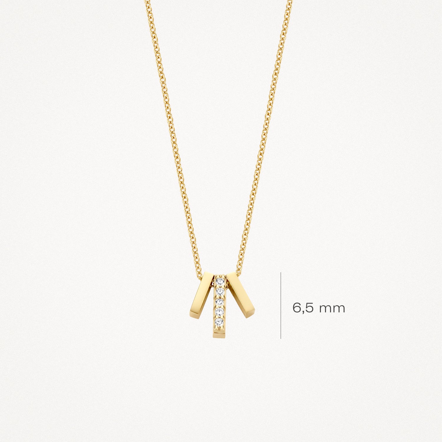Necklace 3122YZI - 14k Yellow Gold with Zirconia