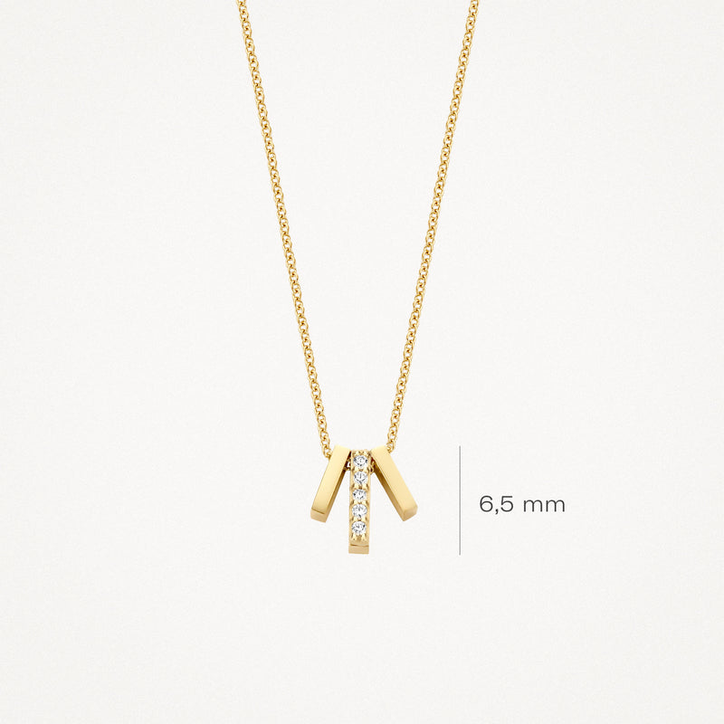Necklace 3122YZI - 14k Yellow Gold with Zirconia
