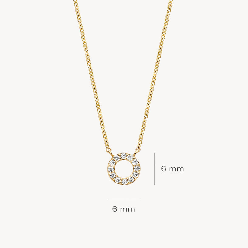Necklace 3125YZI - 14k Yellow Gold with Zirconia