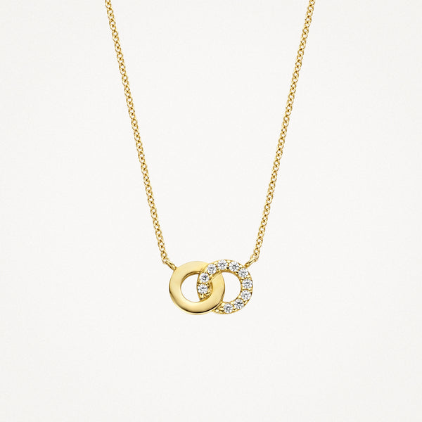 Necklace 3126YZI - 14k Yellow Gold with Zirconia
