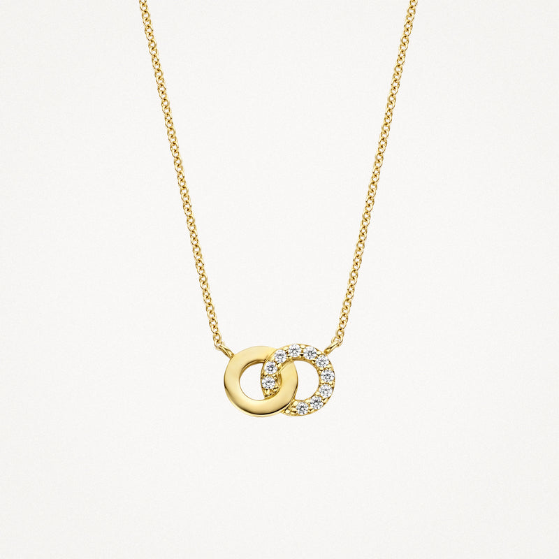 Necklace 3126YZI - 14k Yellow Gold with Zirconia