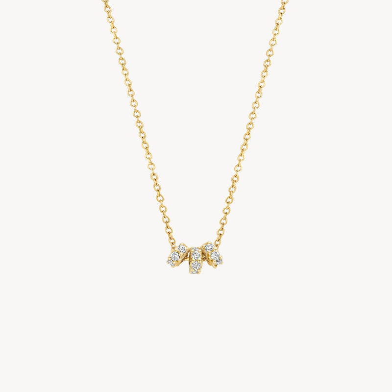 Necklace 3136YZI - 14k Yellow gold with zirconia